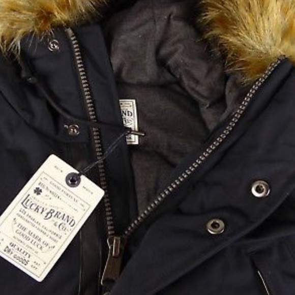 Lucky Brand North Ice Down Parka Faux Fur Trim NWT - Picture 3 of 8